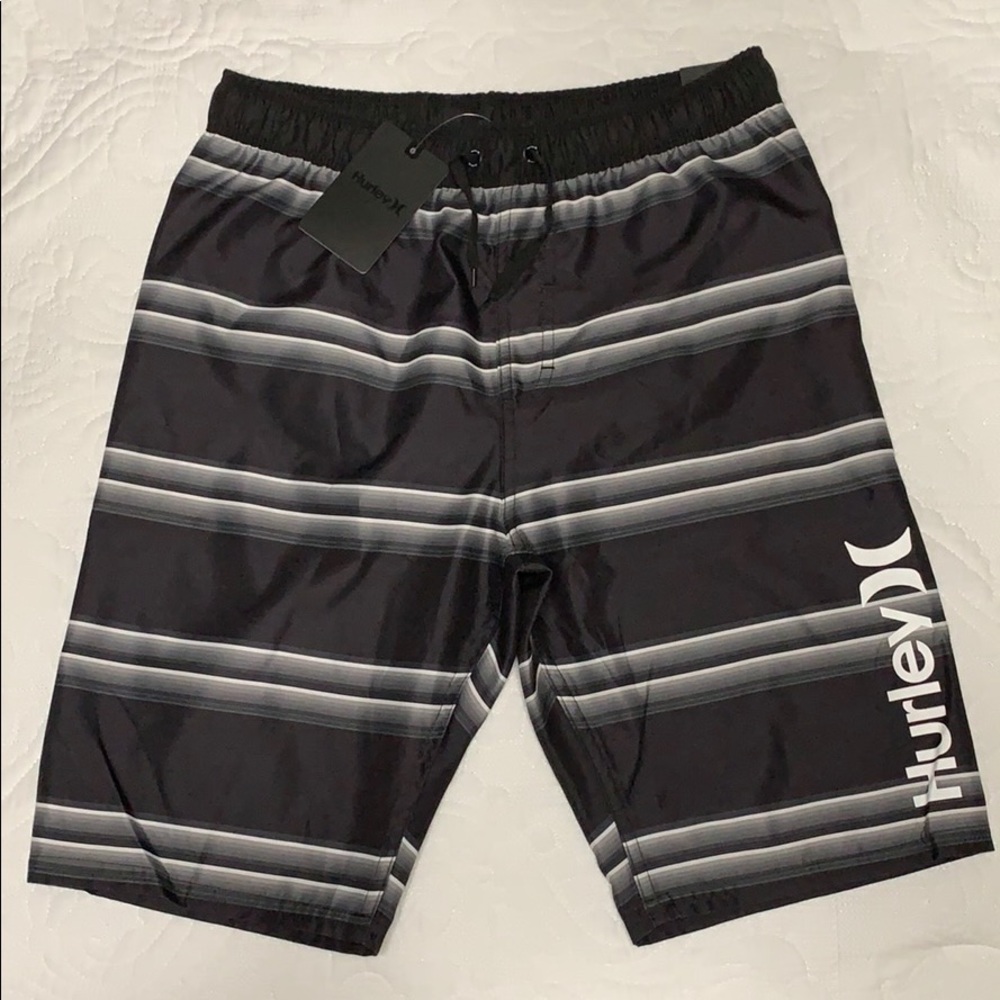 Hurley Boys Swim Trunks Striped Pattern
